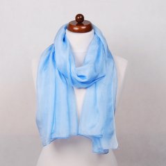 Hodvábny šál veľký svetlomodrý