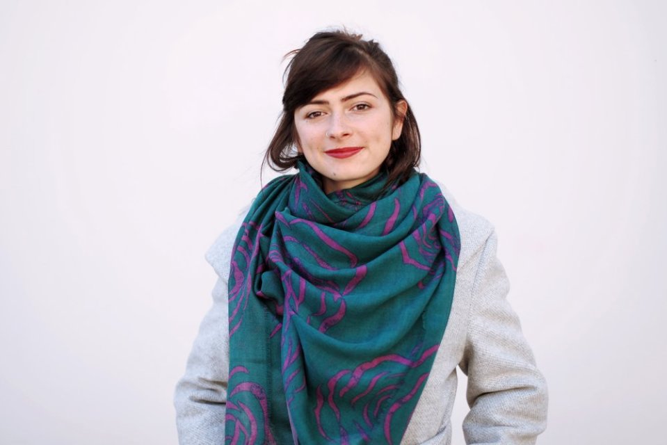 Kašmírske vlnené pašmíny s potlačou