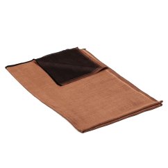 Šála z viskózy a hedvábí oboustranná světle hnědo-černá