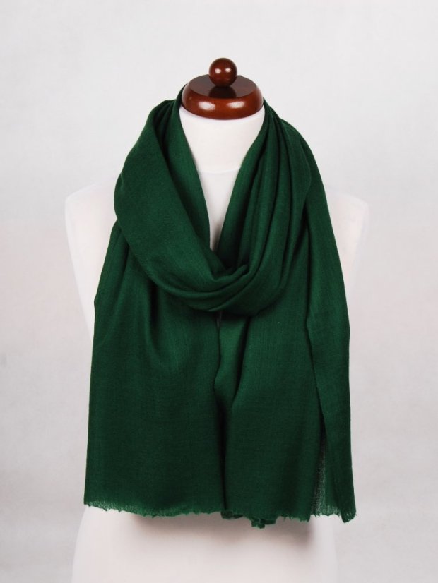 Pashmina-Wollschal Self dunkelgrün