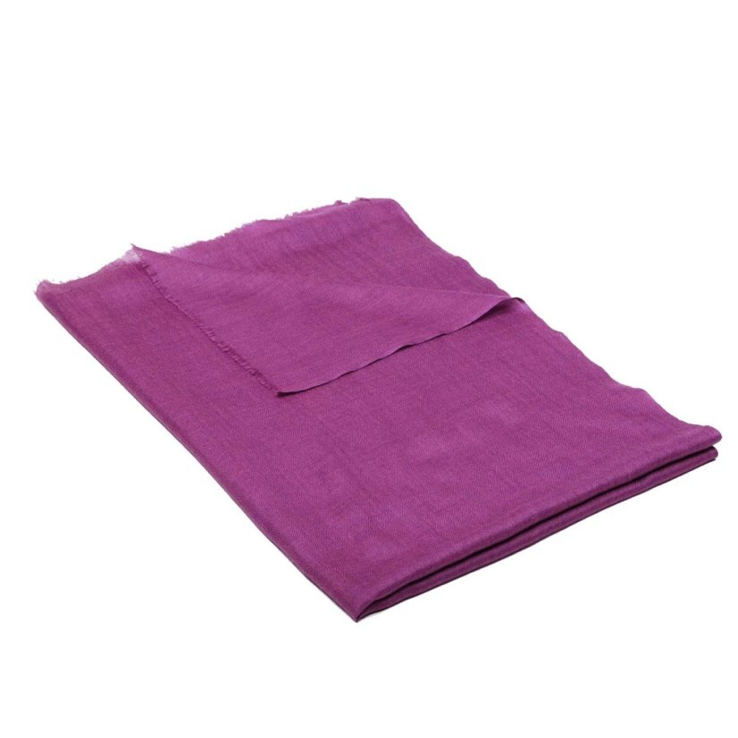 Kašmírská vlněná pašmína Self fialová