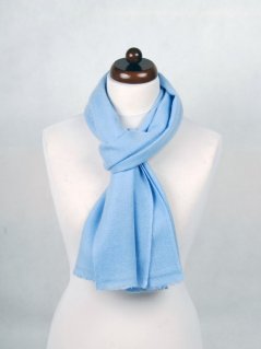 100% kašmírová šála exclusive úzká světle modrá