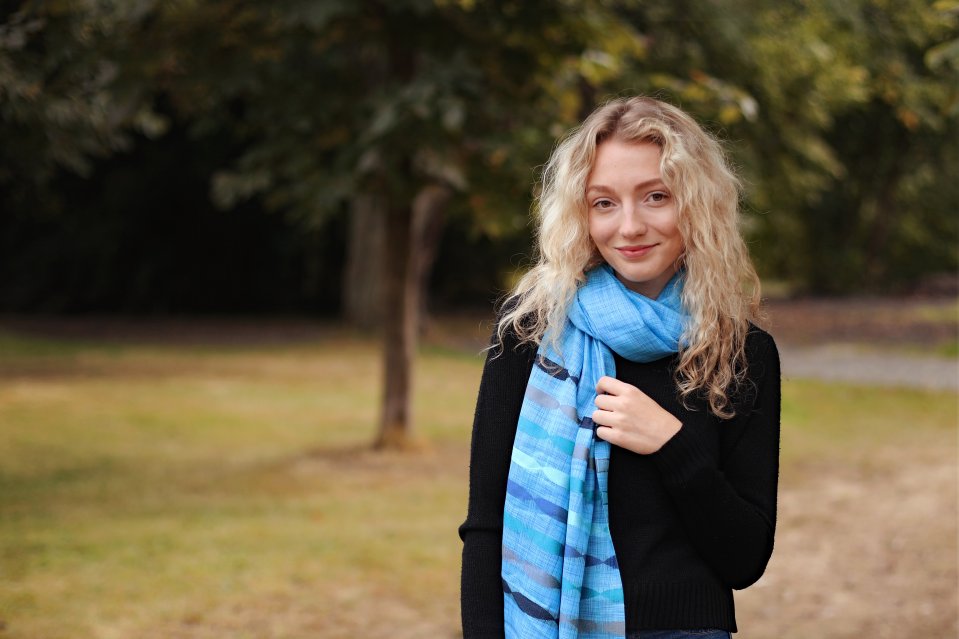 Šály z viskózy a hodvábu s pruhmi