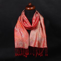 Hedvábná šála Super světle červená