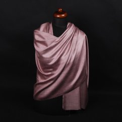 Schal aus Viskose und Seide beidseitig schwarz-helllila mit Grau-Stich