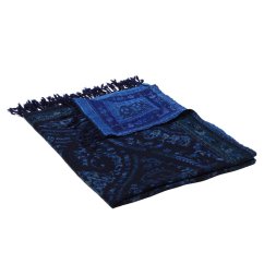 Šála z merino vlny Drolma tmavě modrá