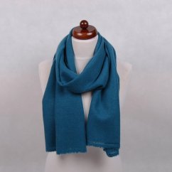 100% Kaschmirschal exklusiv mittelgroß in Petrol-Farbe