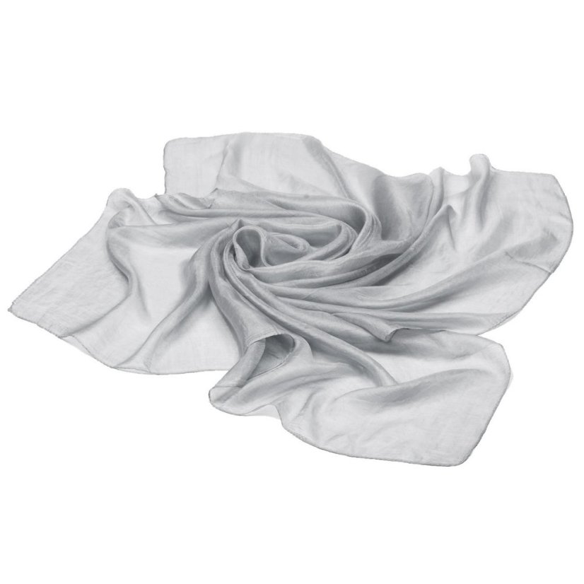 Hedvábný šátek jednobarevný světle šedý