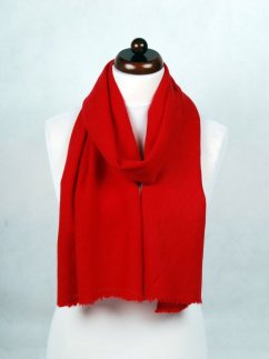 100% kašmírová šála exclusive úzká červená