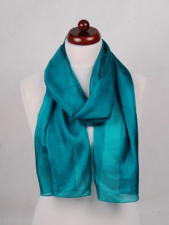 Hodvábny šál jednofarebný smaragdovozelený