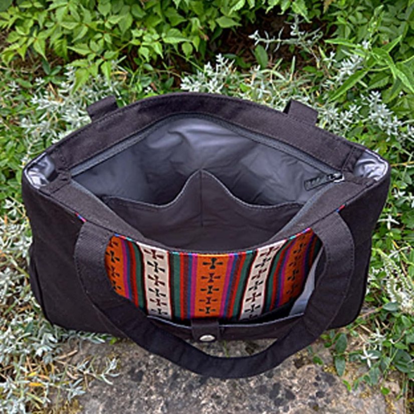 Tibetische Handtasche Tote Samye Druk schwarz