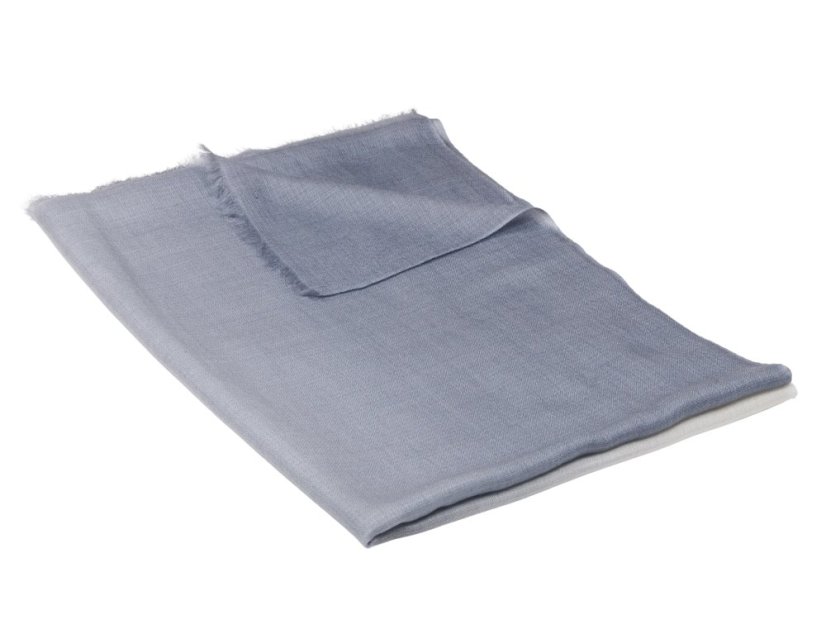 Ring-Pashmina exklusiv Ombre grau mit Cremefarbe