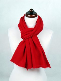 100% kašmírový šál exclusive úzky červený
