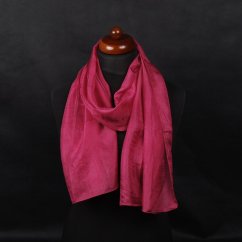 Hodvábny šál jednofarebný tmavoružový s nádychom do šedej farby