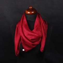 Hedvábný šátek jednobarevný bordó