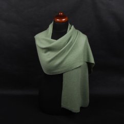 100% kašmírová šála exclusive úzká šedozelená