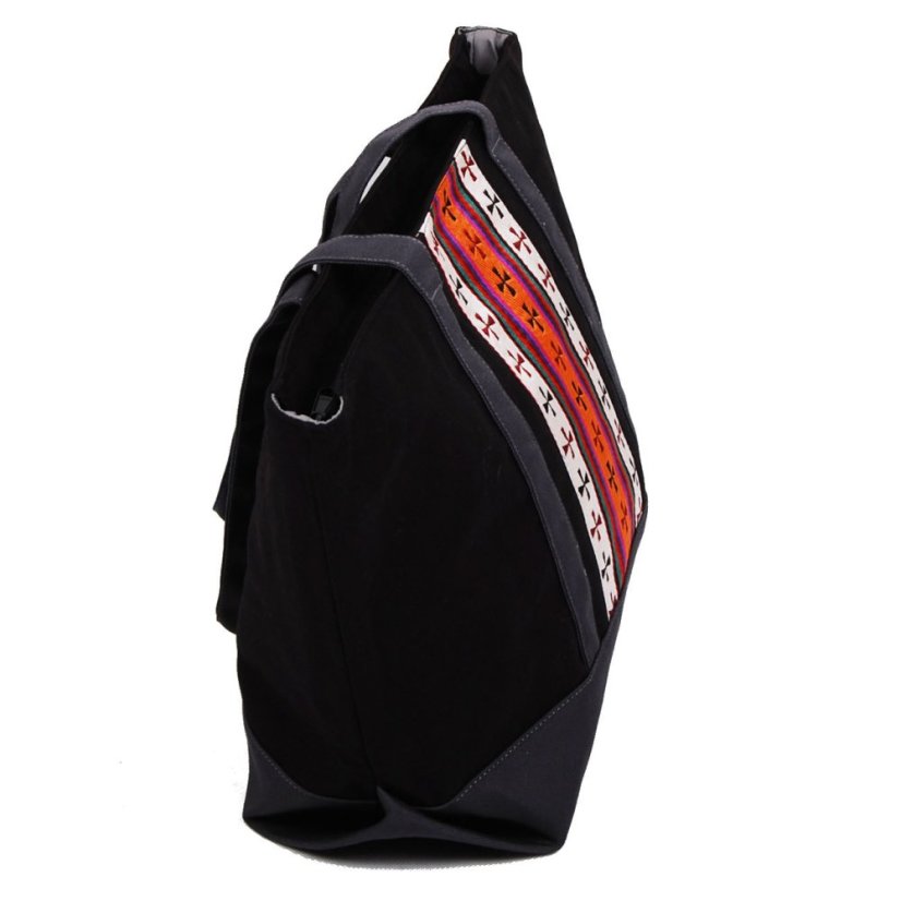 Tibetská kabelka Shopper Thogme Druk černá