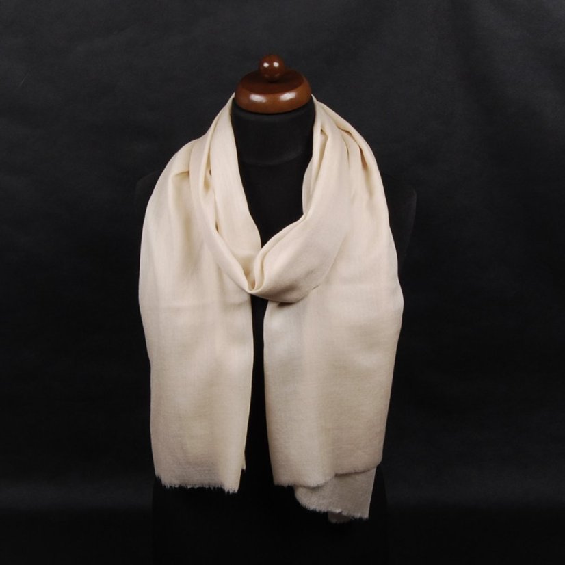 Kašmírská vlněná pašmína Self světle zlatá