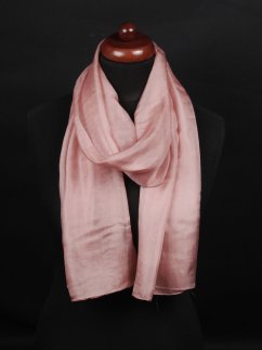 Hedvábná šála jednobarevná béžovorůžová