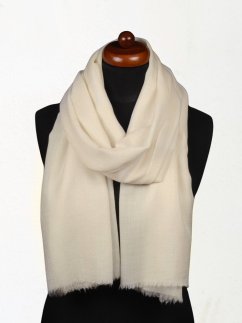 Pashmina-Wollschal Self cremefarben