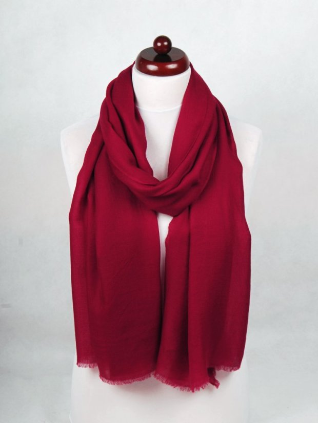 Prstienková pašmína exclusive vínová