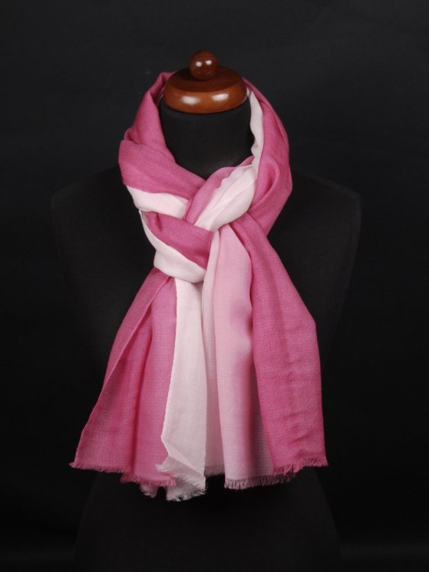 Prstienková pašmína exclusive ombré ružová