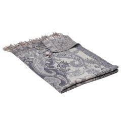 Šála z merino vlny modrošedo-smetanová