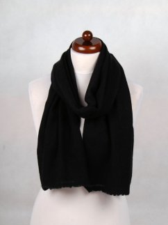 100% kašmírový šál exclusive úzky čierny
