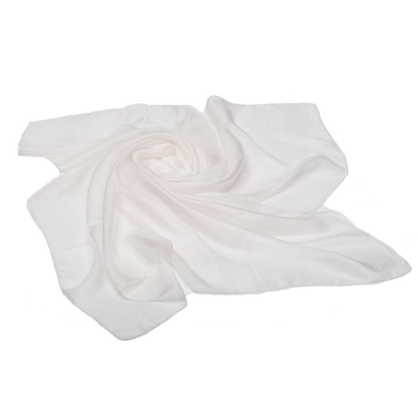 Seidentuch einfarbig weiß