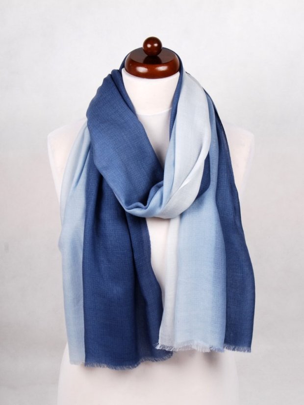Ring-Pashmina exklusiv Ombre graublau
