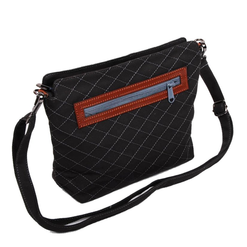 Tibetische Handtasche crossbody Tharpa dunkelgrau