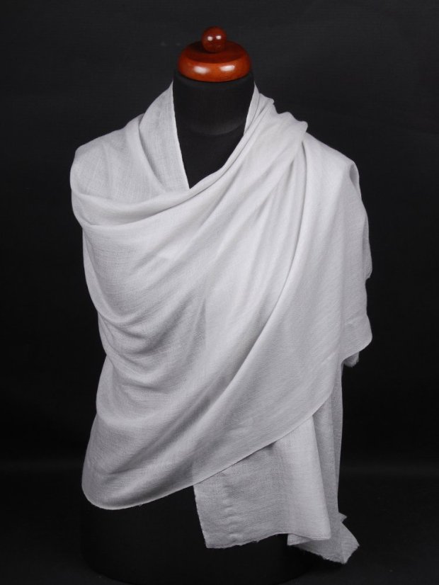 Pashmina-Wollschal Self hellgrau