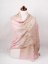 Kaschmirische Pashmina exklusiv creme mit Hellrosa und Graubraun