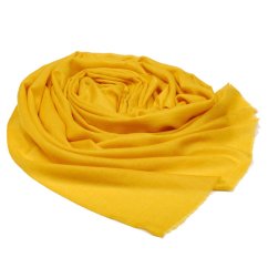 Kašmírská vlněná pašmína Self žlutá