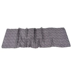 Hedvábná šála s potiskem černo-bílá se světle šedofialovou