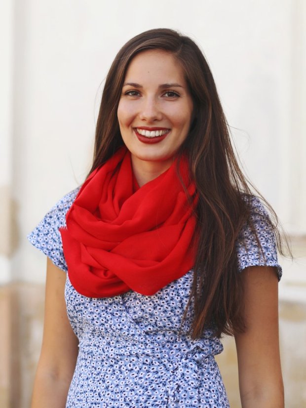 Pashmina-Wollschal Self rot