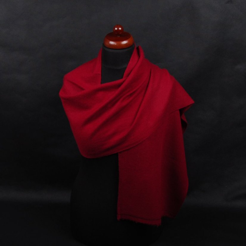 100% kašmírová šála exclusive střední tmavě červená