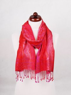 Seidenschal Super rot-rosa