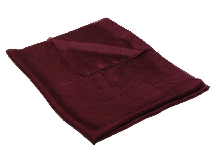 Seidenschal groß dunkelbraun mit Lila-Stich
