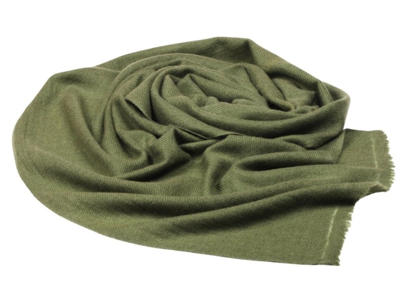 100% Kaschmirschal exklusiv schmal grün