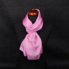 Hedvábná šála velká růžová