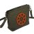 Tibetische Handtasche crossbody Tharpa Khorlo dunkelgrün-grau