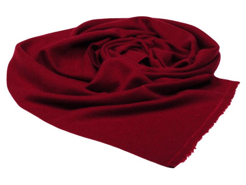 100% kašmírový šál exclusive úzky bordó