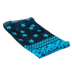 Hedvábná šála s potiskem tyrkysovo-černá