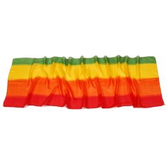 Hedvábná malovaná šála žluto-oranžovo-červeno-zelená