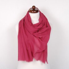 Schal aus Bio-Baumwolle dunkelrosa