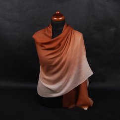 Ring-Pashmina exklusiv braun-beige