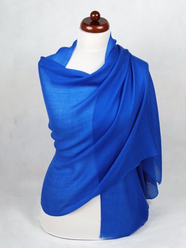 Ring-pashmina exklusiv blau