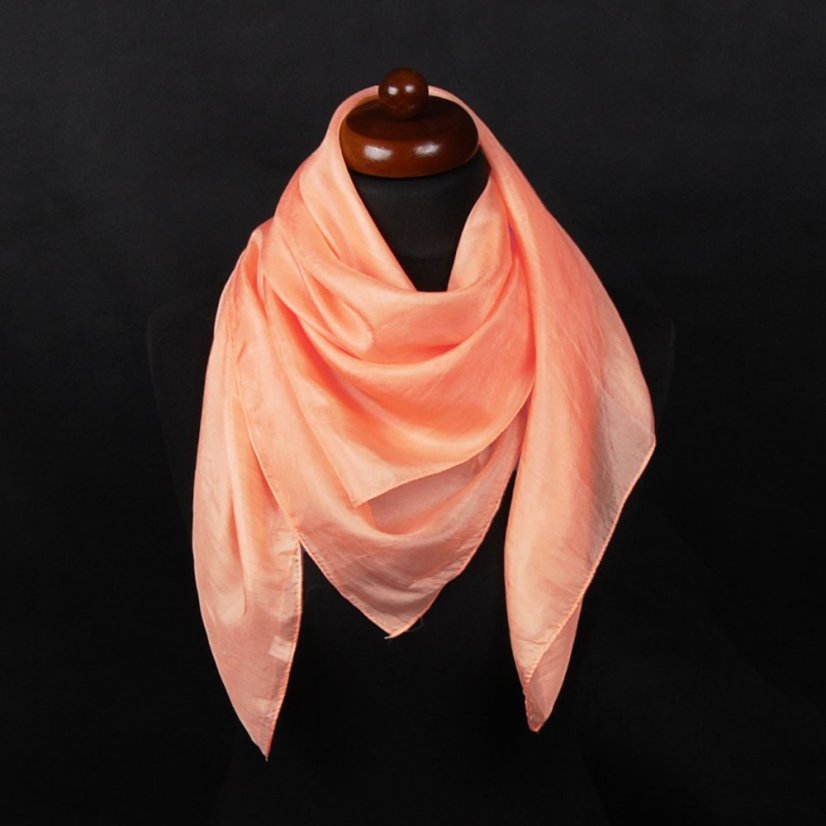 Seidentuch einfarbig in Pfirsichfarbe