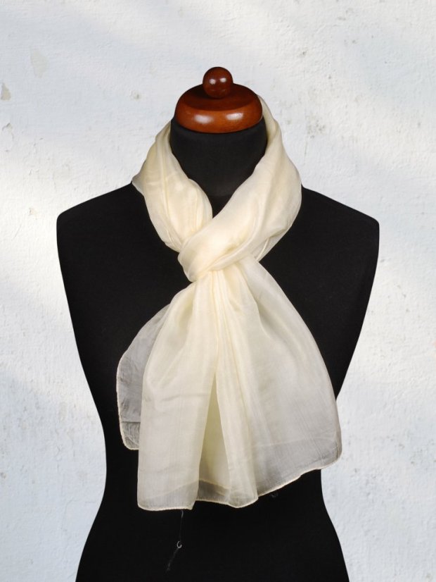 Seidenschal einfarbig hellgelb